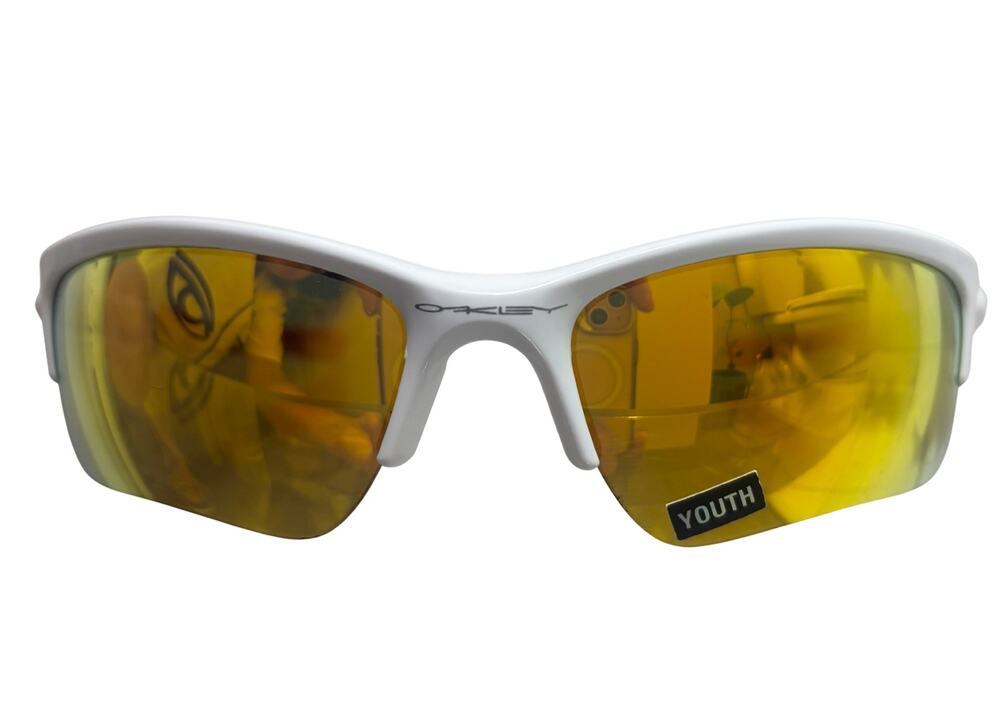 Oakley Quarterly Jacket Youth Fit Polished White Fire Iridium Sunglasses